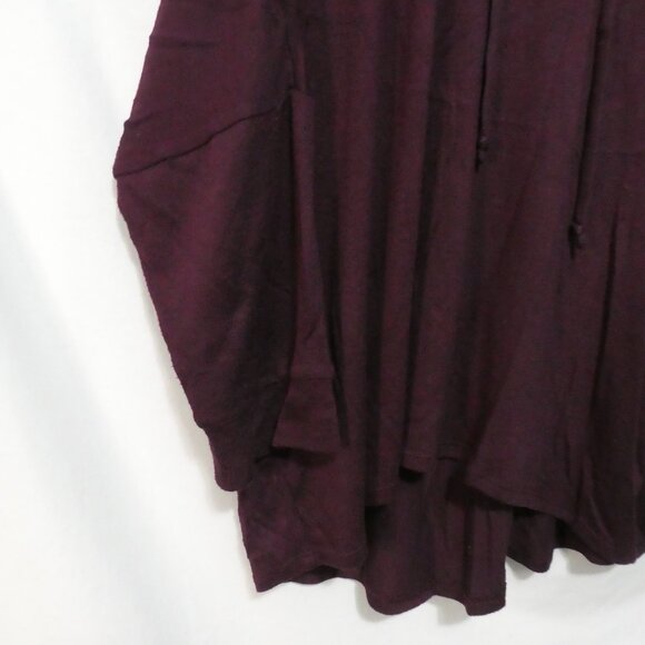 GEORGE | 1X | Stylish Burgundy Knit Lightweight Hoodie - Picture 7 of 15